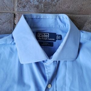 Ralph Lauren Polo Blue Dress Shirt 16 1/2 36 x 37